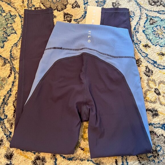 NWT WILO The Label Rib Color Block Leggings Blue Size XS - Picture 6 of 6